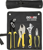 DOWELL 4-Piece Pliers Set - 8 & 10-Inch Combination, Locking & Groove Joint Pliers, Adjustable Wrench, Tool Pouch