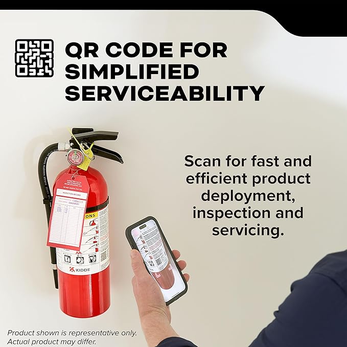 Kidde Commercial-Grade Fire Extinguisher for Office, Schools, Rechargeable, 2A10BC