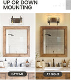 zeyu Oil Rubbed Bronze Bathroom Light Fixtures, 2-Light Bath Vanity Light, 12.5 Inch Farmhouse Wall Sconces with Clear Glass Shade, ZSL72B-2W ORB