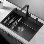 Soap Dispenser for Kitchen Sink, Sink Soap Dispenser with Longer Threaded Shaft Shank, 47" Extension Tube Connects Directly to Dish Soap Container, Wider Pump Head Base （Black）