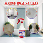 Stain Remover - 8 REFILL Pack + 24oz Spray Bottle - Just Add Water - Indoor/Outdoor Ceiling, Wall, Bathroom, Roof, PVC Fence, Patio Furniture & More