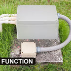 Kanayu Conduit Box Electrical 8'' x 8'' x 4'' Junction Box Plastic Dustproof Waterproof IP65 Gray White Protect Conduits and Fittings Universal Electrical Project Enclosure for Outdoor