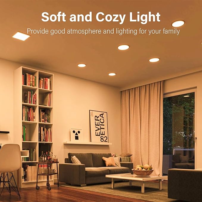 LED Flood Light Bulb Indoor, Dimmable BR30 Recessed Can Light Bulbs, 65 Watt Equivalent Efficient 9W, Warm White 3000K, E26 Standard Base, 800 LM 15000 Hour Lifetime, for Ceiling, Kitchen, 6 Pack