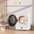 Zynkez 25Lbs Washer and 10Lbs Dryer Combo, Full Automatic Portable Laundry Set with 10 Wash Programs, 5 Dry Modes, Stainless Steel Tub, Compact for Apartments, Dorms, RVs