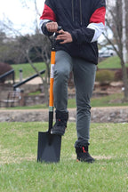 Ashman Spade Shovel (2 Pack) – 41 Inches Long D Handle Grip – The Single Shovel Weighs 2.2 Pounds and has a Durable Handle – Premium Quality Multipurpose Orange Spade Shovel with Strong Build.