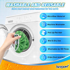 KEEPOW Reusable Wet Pads Refills Compatible with Swiffer Sweeper Mop, Dry Sweeping Cloths, Microfiber Wet Mopping Cloths for Hardwood Floor Cleaning, 6 Pack (Mop is Not Included)