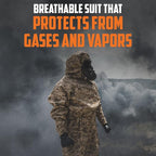MIRA Safety MOPP-1 CBRN Protective Suit | Washable, Semi-permeable, Chemical-Resistant Coverall with Integrated Hood
