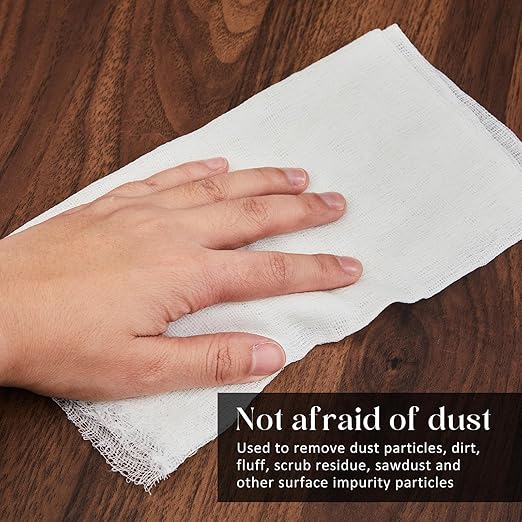 Maxcheck 100 Pcs Sticky Tack Cloth Woodworking Painters Wax and Silicone Free Tack Cloths for Removing Dust Rags Automotive Painting for Automotive, 18 x 36'' (White)