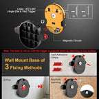 PREXISO Multi Surface Laser Level LED Light Vial, 30Ft Horizontal & Vertical Line Laser with Wall Mount Base, 2 Pins, 10 Sticker, 2 AA Batteries for Hanging Frames & Picture, Construction Wall Writing