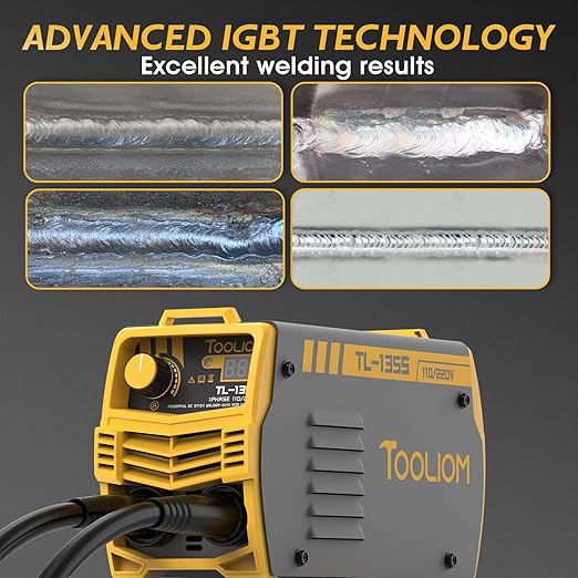 TOOLIOM 135A 110V Mini Stick Welder MMA ARC Welder Machine DC Inverter Welder with Digital Display Portable Welding Machine