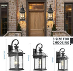 Darkaway Outdoor Lights Fixtures Wall Mount, Extra Large 26inch Outdoor Wall Sconce Lights with Water Ripple Glass for House Front Porch Patio Garage E12 Bulb Base