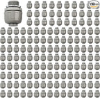 Conduit Connectors, 3/4 Inch Liquid Tight Connector NPT Non-Metallic for PVC Electrical Flexible Conduit Fittings, 180 Degree Straight, UL Listed for Home Outdoor Tubes Tools, Grey (150-Pack)