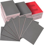 32-Pack 3x4 Inch 2000 Grit Hook & Loop Sanding Sponges - Wet/Dry Foam Pads for Ultra-Fine Surface Polishing on Metal, Automotive & High-Gloss Finishes