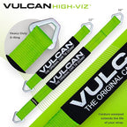 VULCAN Complete Axle Strap Tie Down Kit with Snap Hook Ratchet Straps - High-Viz - Includes (4) 22 and (4) 36 Inch Axle Tie Downs, and (4) 8' Snap Hook Straps
