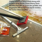 3M Scotch-Brite Griddle Cleaning, Quick Clean Liquid 700-40, 3.2 Oz Packet, 40/Pack, Heavy Duty, Cleans in 3-5 Minutes, for Baked on Food and Cooking Oils, Use on Hot or Cool Griddle