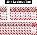 SAFBY Lockout Tagout Locks, Safety Padlock, Keyed Differently Loto Safety Padlocks for Lock Out Tag Out Kits Station (Red 1-30)