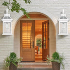 Darkaway Outdoor Lights Fixtures Wall Mount, Large 22inch Outdoor Wall Sconce Lights with Seeded Glass Waterproof Outside Exterior Lights Fixture for House Front Porch Patio （Large, White）