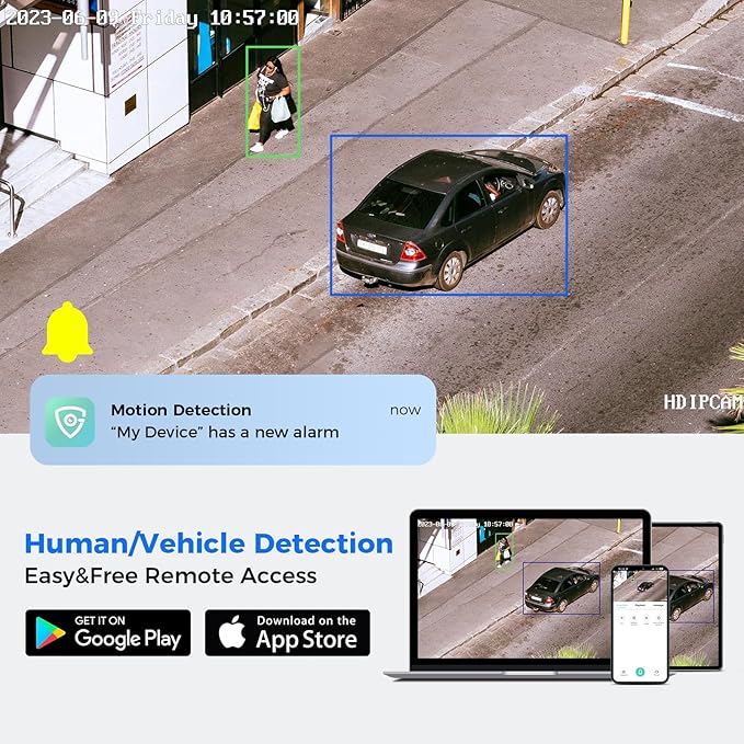 [121°Wide View] Hiseeu 4K PoE Security Camera System, 8 PoE 5MP Cameras Outdoor&Indoor, Human Vehicle Detect, Color Night Vision, 2 Way Audio, 7/24 Record, No Monthly Fee,CCTV Surveillance NVR Kit