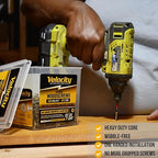 Velocity Interior 1 1/2 Wood Screws Contractor Pack (Size #10, 425 Pcs) – Self Tapping Screws with Phillips bits, Stick Tight Technology, Carbon Steel with Zinc Plating, Durable Storage Organizer