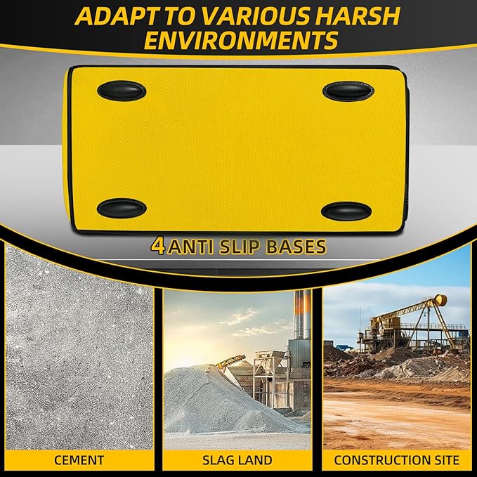 Tool Bag, Portable Tool Box Organizer Adjustable Shoulder Strap, Carry Tool Tote Heavy Duty Tool Storage Bag With Wide Mouth,Tool Bags for Men Mechanic EngineerGift - L, Yellow & Black