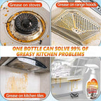 Heavy Duty Degreaserr, 2025 New Kitchen Cleaner, Multipurpose Oil Stain Remover, Strong Grill Cleaner for Restaurant, Multipurpose Cleaner Spray for Countertops, Ovens