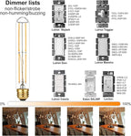 LiteHistory Dimmable E26 Light Bulb 6W Equal 60 watt led Light Bulb AC120V Warm White 2700K Edison 60 Watt 600LM T10 Bulb for Rustic Pendant,Industrial Pipe,Wall sconces,Vanity 6Pack