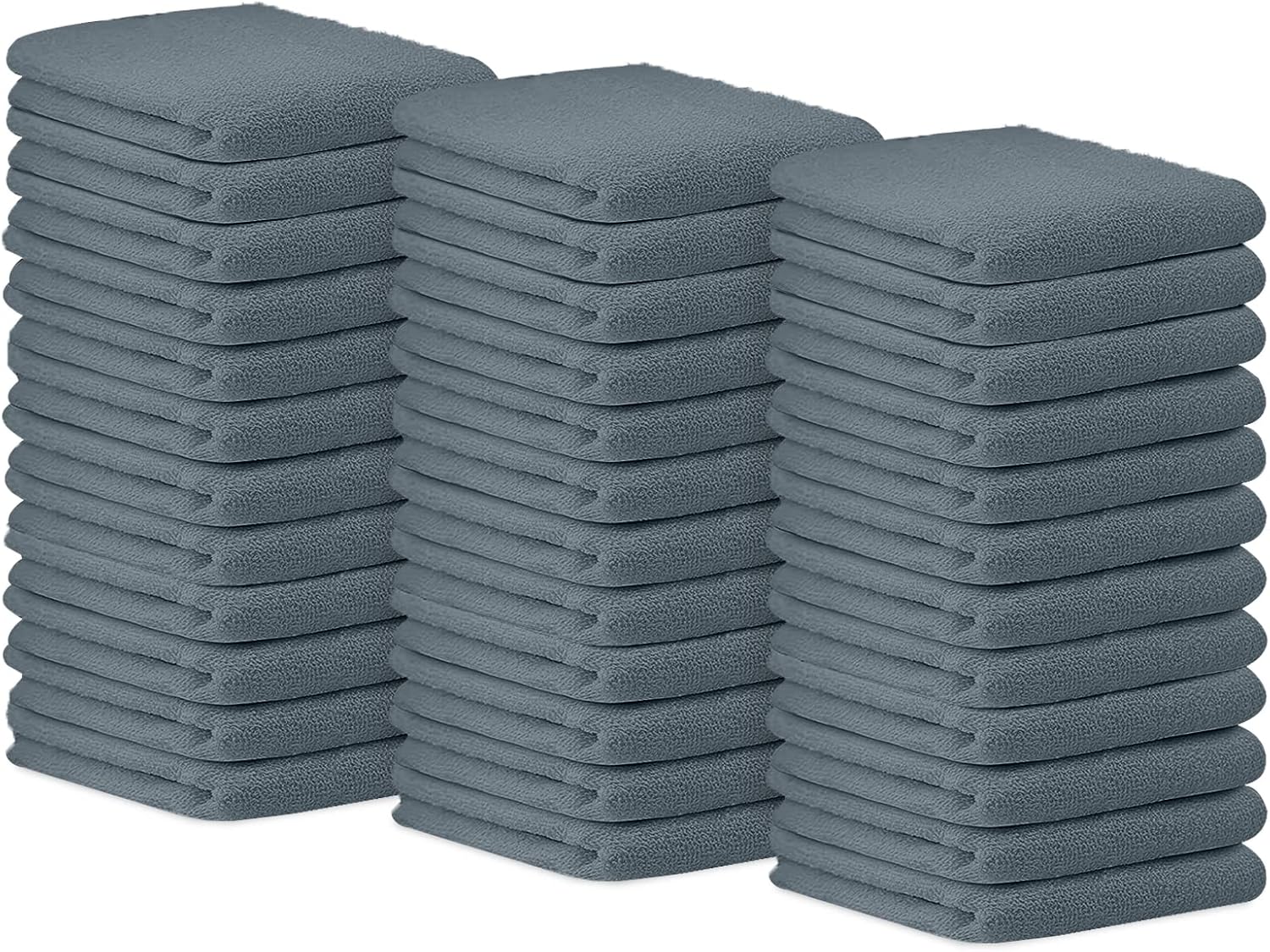 Avalon Towels Terry Bar Mop Towels (Value Pack of 36) Size 14"x17" – Absorbent and Durable, Multipurpose Cleaning Rags, Cotton Cleaning Cloths, Terry Cloth Rags, Reusable Shop Rag (Grey)