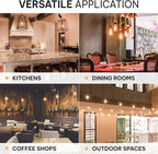 Vintage Edison Incandescent Light Bulbs - 6-Pack 60W, E26/E27, Dimmable 2100K Antique Filament Lamp - ST64 Squirrel Design for Indoor & Outdoor Use