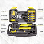 CARTMAN 39-Piece Home Tool Set Kit, Essential Household Hand Tools with Plastic Storage Case
