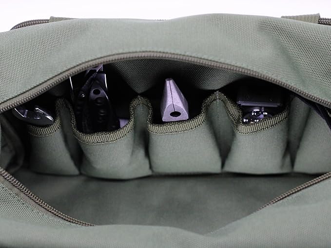 Coreflex 12-Inch Heavy Duty Tool Bag - Tactical, Gear, Range, EDC, Multi-Purpose Work Bag for Mechanics, Electricians, Carpenters, Builders, Plumbers (Olive Green)