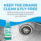 Kinzua Environmental Fly-Zyme, Highly Concentrated Enzyme Drain Cleaner for Pipes, Drain Gel for Fruit Flies, Organic Waste Degrader & Odor Neutralizer, 32 fl oz, Pack of 2