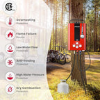 GASLAND Outdoors Tankless Water Heater Propane,1.58GPM 6L Portable Gas Water Heater, Overheating Protection, Easy to Install, for RV Cabin Barn Camping Boat, Red, BE158R