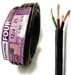 NATIONAL Wire & Cable – 12 AWG 4-Conductor Premium Copper Wire, 25 ft, Stranded | Made in USA, Heavy-Duty Flexible Jacket | Automotive, Solar, Home, RV, Indoor and Outdoor Use