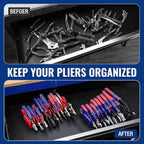 WORKPRO 2-Pack Plier Organizer Rack, Pliers Holder and Cutter Organizers with Non-Slip Rubber Base, 20-Slot Tool Box Organizer, Tool Drawer Organizer, Tool Storage, Plier Rack (Pliers Not Included)