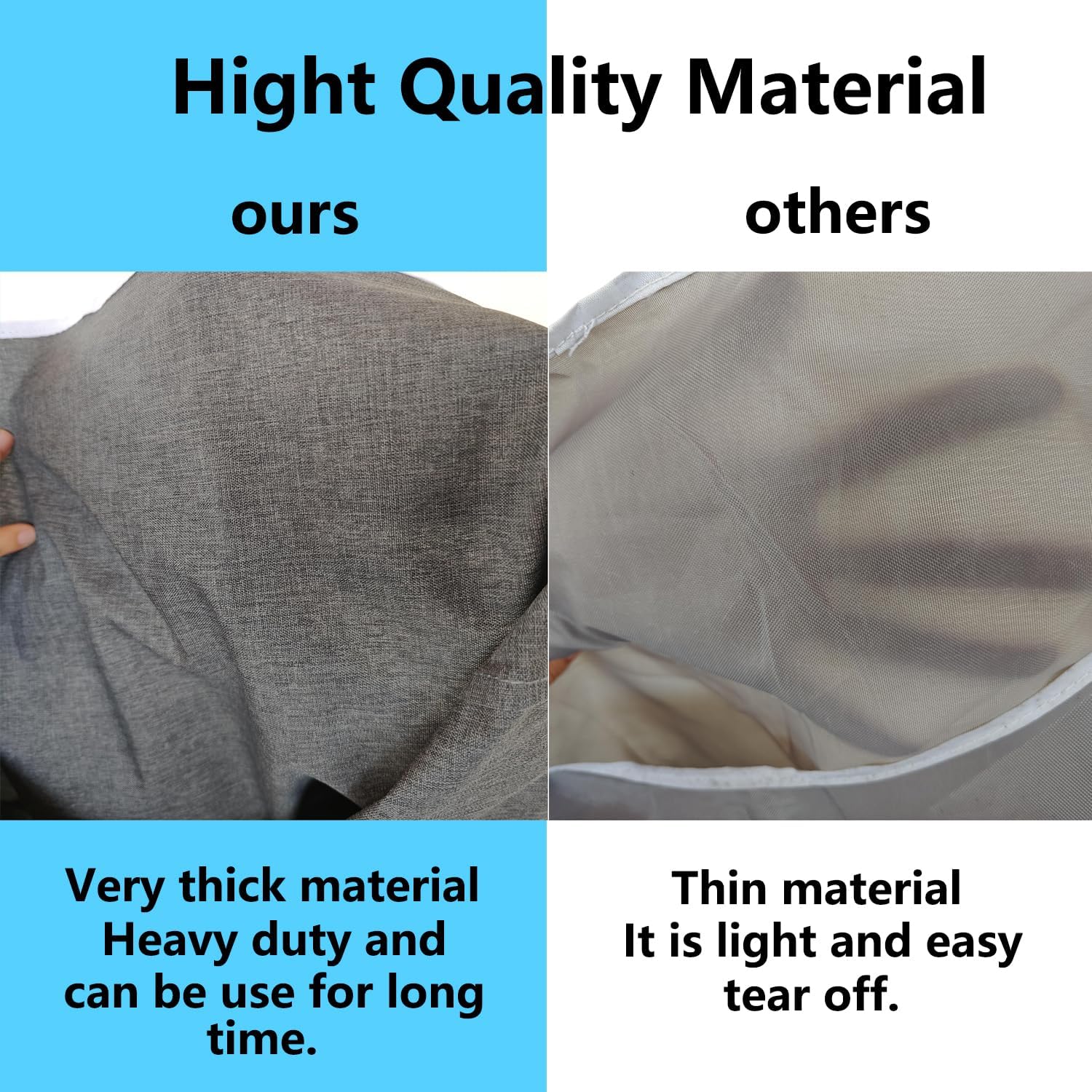 XL Large Hanging Laundry Hamper, Over the Door Laundry Bag with Zipper and Wide Open Top,Hanging Hamper for Storage Laundry, Clothes, Toys,36x 22 Inch, Heather Grey 2Pack.