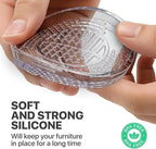 X-Protector Furniture Cups - 4 PCS 2.2" - Non Slip Furniture Pads for Hardwood Floors - Transparent Floor Protectors - Bed Stoppers to Prevent Sliding - Keep Furniture from Sliding on Floor! (Round)