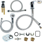 Salon Shampoo Bowl Faucet Vacuum Breaker Kit Spa Beauty Salon Shampoo Bowl Sink Hair Salon Bath Accessories Bathroom Hot Cold Faucet Spray Hose Replacement Set for Backwash Barber Chair