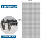 NeatiEase Window Screen, 48"x 102" Adjustable Flexible Fiberglass Screen Door Mesh - DIY Replacement Kit for Patio Porch Door Windows and Sliding Screen Doors(Black)