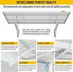 2Pack 1.64x4ft Adjustable Metal Garage Wall Shelving Heavy Duty Garage Storage Shelf Wall Mounted White