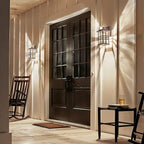 Beacon Square 12" 1 Light Outdoor Wall Light with Clear Hammered Glass in Olde Bronze® (Pack of 2)