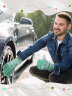 Patelai 3 Pairs Microfiber Plant Dusting Gloves Leaf Cleaning Gloves for Indoor Plants, Blinds, Furniture, House(Yellow, Pink, Blue, White,Small)