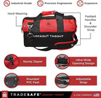 TRADESAFE Lockout Tagout Bag for Loto Devices - Polyester Canvas Lock Out Tag Out Kit Bag, Heavy Duty Tool Bag Organizer, 16-1/2 x 8-1/2 x 11-1/2 inches