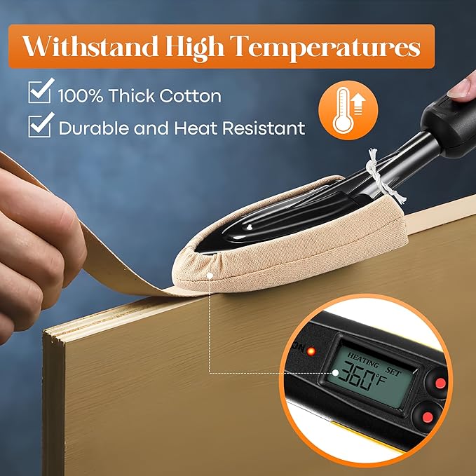 Dreyoo 4 Pack Cotton Sock for Sealing Iron, Cotton Socks for Edge Banding Iron, Heat Resistant, Secure Fit and More Protection