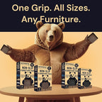 CasterMaster Square Rubber Furniture Pads - 4-Pack, Brown, 5in x 5in - Non Slip Furniture Pads for Hardwood Floors - Floor Protectors for Chairs & Rubber Feet - Stoppers to Prevent Sliding