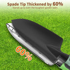 LASZOLA 3 Piece Garden Tool Set Include Hand Trowel Rake and Transplant Shovel for Women, Indoor Heavy Duty Small Spade Kit with Ergonomic Handle to Weed and Loosen, for Mom and Plant Beginner, Green