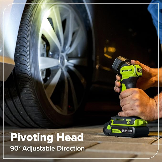 Greenworks 24V Cordless Brushless 6PCs Combo, Drill/Driver+Impact Driver+6.5" Circular Saw+Recip Saw +Oscillating Tool+Flashlight, 2.0Ah+4.0Ah Batteries (24,000mAh Power Bank) and 65W USB-C Charger