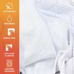 Arkwright Tshirt Box of Rags - 50 lb Box - Low Lint, Streak-Free Multipurpose Professional Cotton Cleaning Cloths for Stain, Paint, Wood, and Grease, White