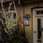 Darkaway Outdoor Sconce Lights Wall Light Fixtures, 14inch Large Porch Light Outdoor Wall Anti-Rust Waterproof Aluminum with Glass Exterior Light Fixture for Patio Yard Doorway Garage (Large, Black)