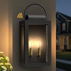 𝟏𝟗𝐈𝐍 Wall Lights Exterior Lighting Fixtures, Dusk to Dawn Outdoor Lighting for House, Large Black Light Outdoor Lanterns for Patio Waterproof, Outside Lights for House Front Porch Decor