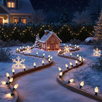 25 Pack C9 Frosted White Christmas Light Bulbs,C9 Incandescent Glass Bulbs for Outdoor Indoor String Light,C9/E17 Candelabra Base 7 Watt Great for Night Light and Christmas Decorations